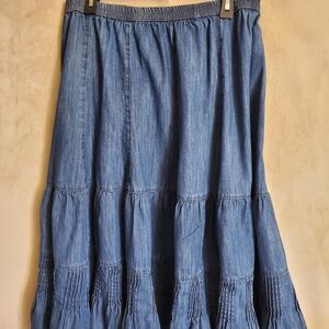Roaman's Classic Blue Maxi Skirt